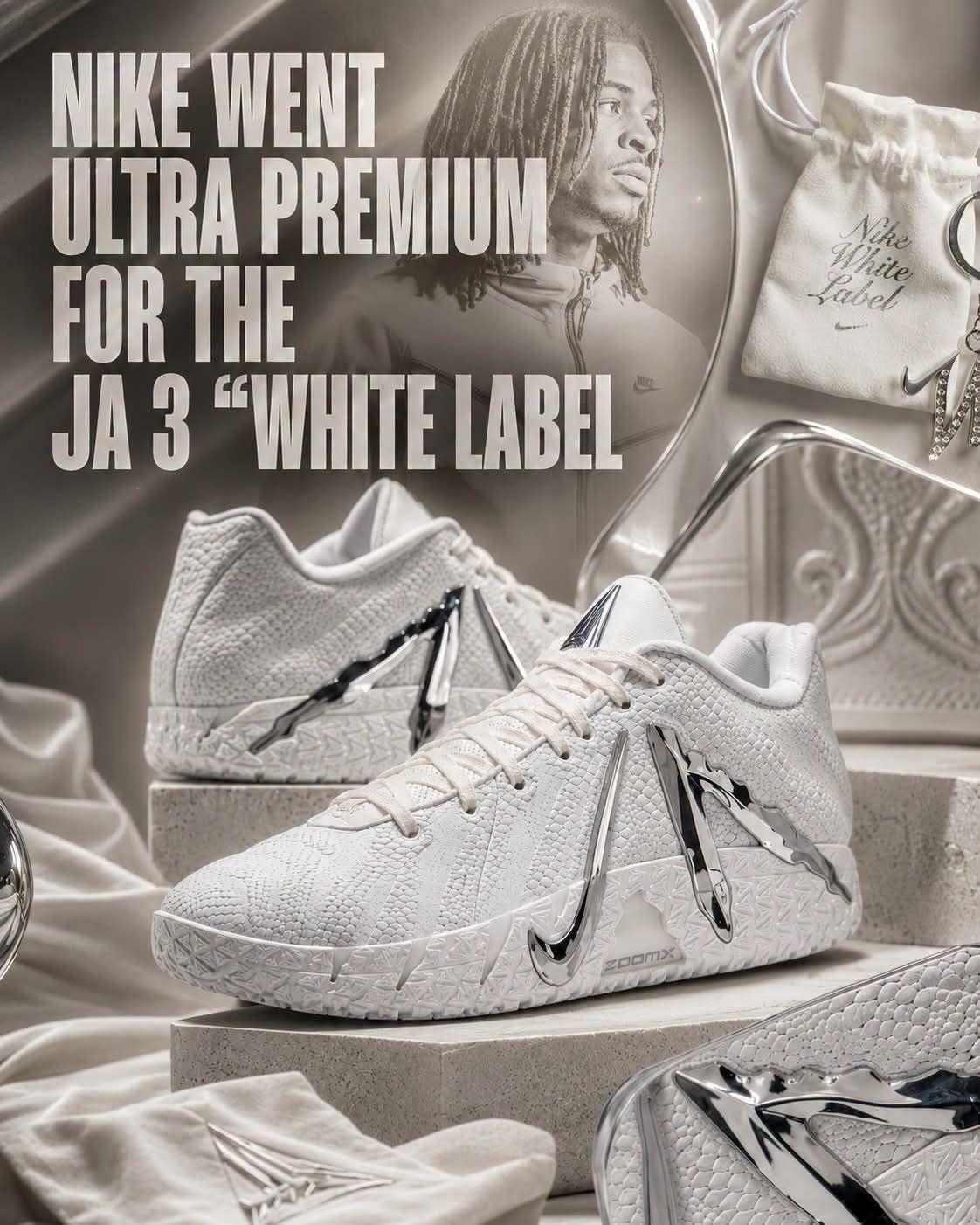 Nike Ja 3「White Label 白标」|把街头奢华感焊在脚上的莫兰特战靴